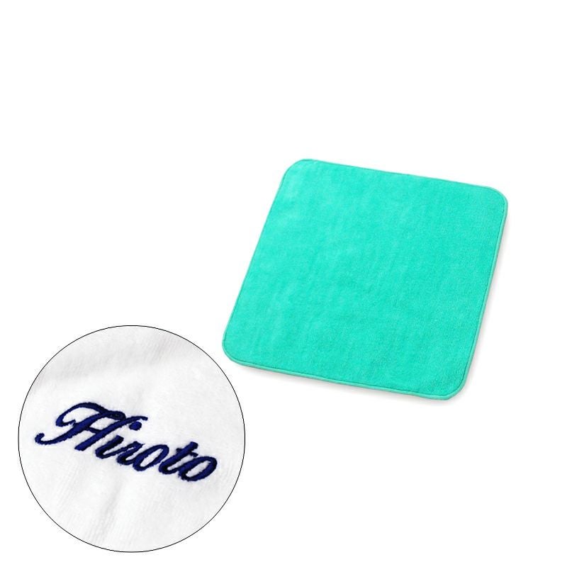 日本製 22cm シャーリング タオルハンカチ お名前刺繍名入れ