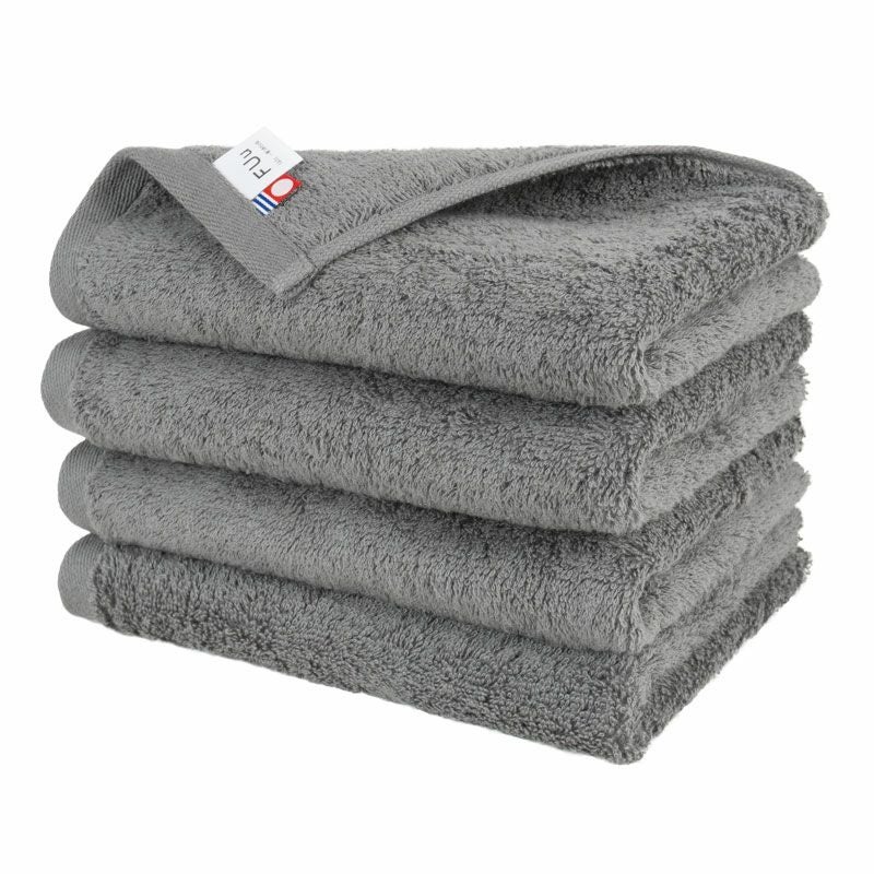 今治 フェイスタオル 4枚 FUu ふう 今治タオル 厚手 ふわふわ 高級 まとめ買い チャコール