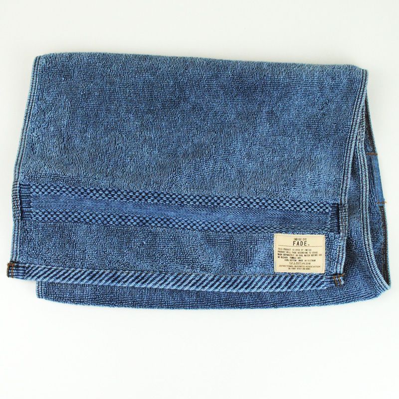 デニム ヴィンテージブルー フェイスタオル ジーンズスタイル10枚セット-SG