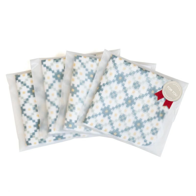 泉州タオル ハンカチ ガーゼハンカチ 柄 ガーゼ かわいい 個包装 プチギフト 動物 フルーツ 花柄 コンパクト 小さめ 4枚 まとめ買い mikke gauze ミッケガーゼ