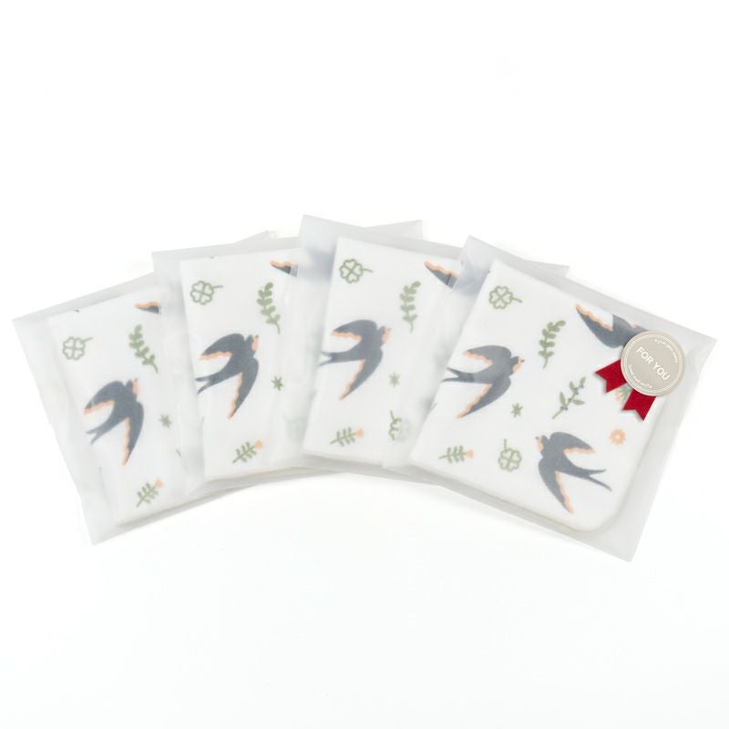 泉州タオル ハンカチ ガーゼハンカチ 柄 ガーゼ かわいい 個包装 プチギフト 動物 フルーツ 花柄 コンパクト 小さめ 4枚 まとめ買い mikke gauze ミッケガーゼ