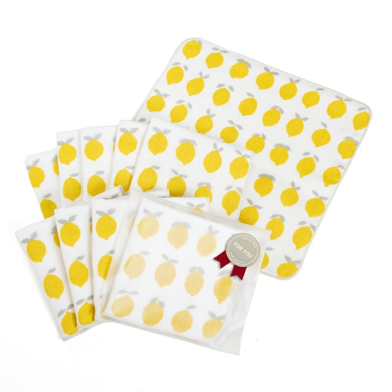 泉州タオル ハンカチ ガーゼハンカチ 柄 ガーゼ かわいい 個包装 プチギフト 動物 フルーツ 花柄 コンパクト 小さめ 10枚 まとめ買い mikke gauze ミッケガーゼ