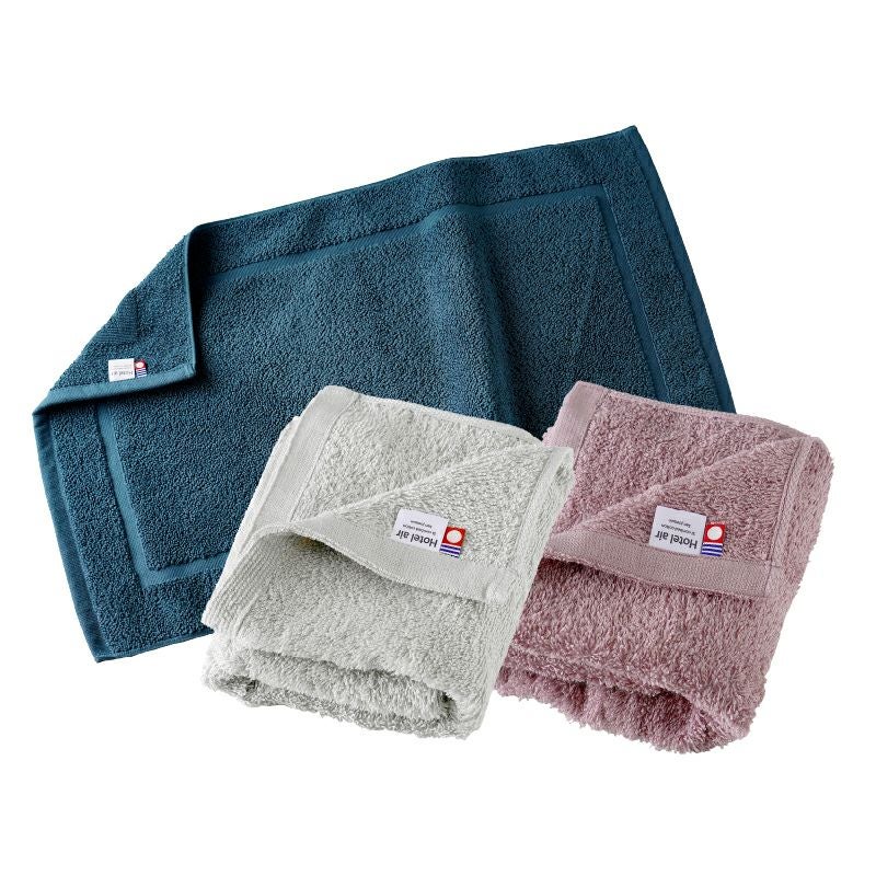 ホテルエアー ギフトセット バスマット1枚 フェイスタオル2枚 ホワイト