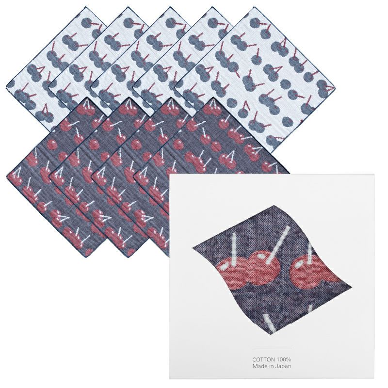 ガーゼハンカチ 10枚セット ジャガード まとめ買い 個包装 プチギフト yori 紙パッケージ お返し リバーシブル ギフト 男性 女性 職場 退職