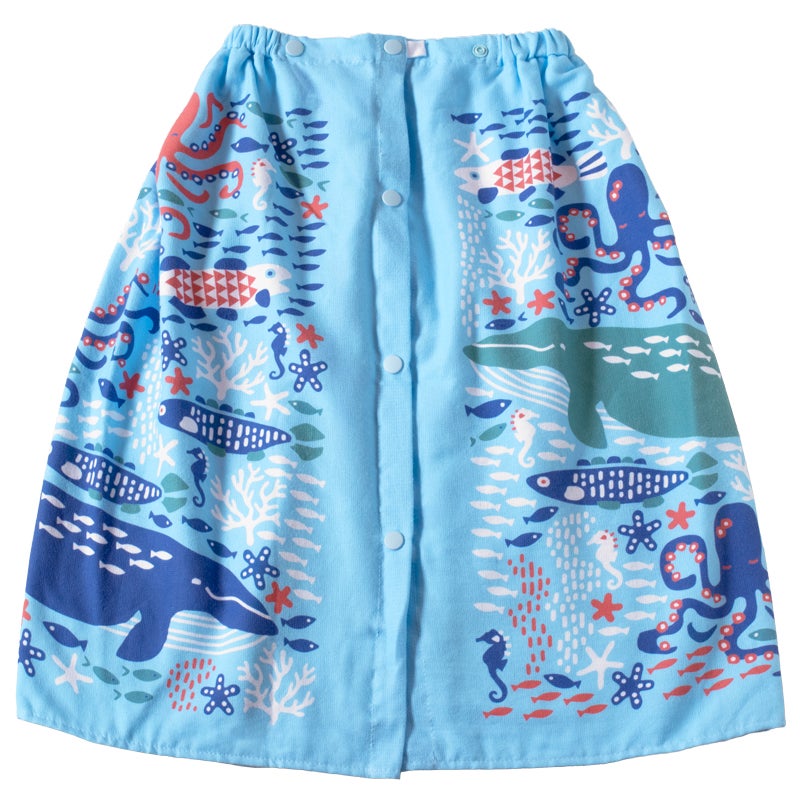 ラップタオル 60cm 子供 プリント 速乾 綿100% ガーゼ 巻きタオル ビーチタオル 海水浴 プール お着替え タオル